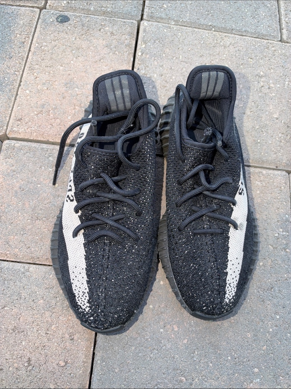 Yeezy Boost 350 V2 Black with White Side Stripe